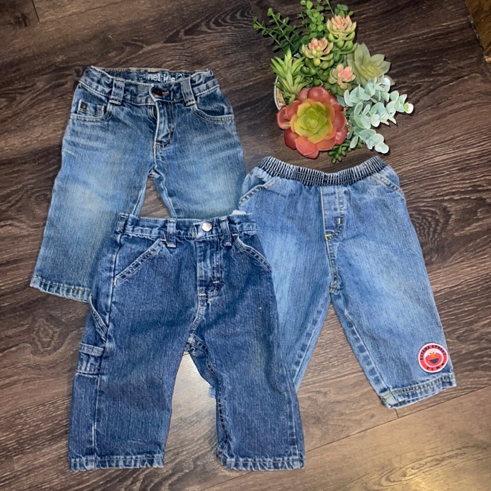 Baby 12 month blue jean bundles of 3